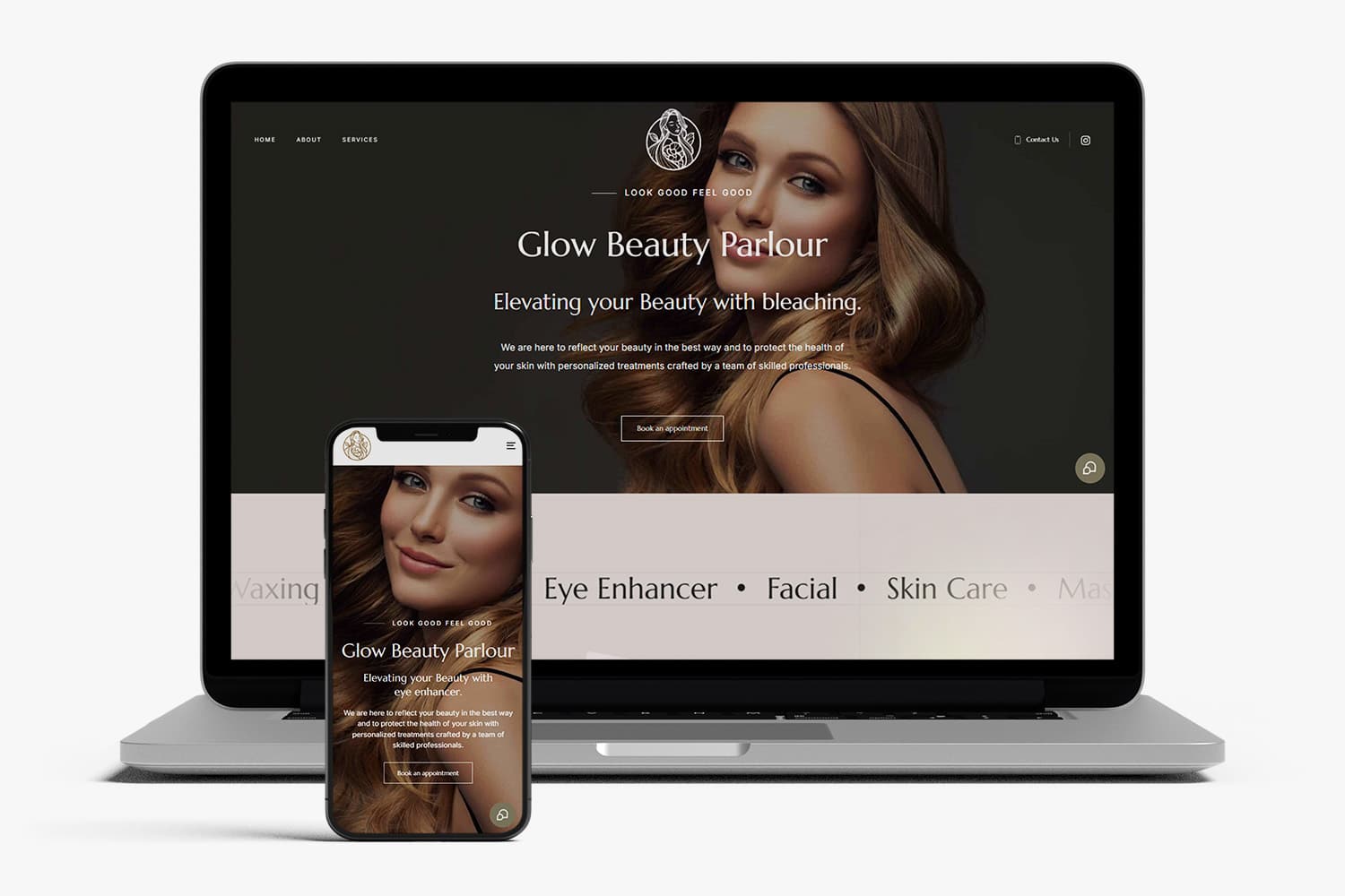 Glow Beauty Parlour Website