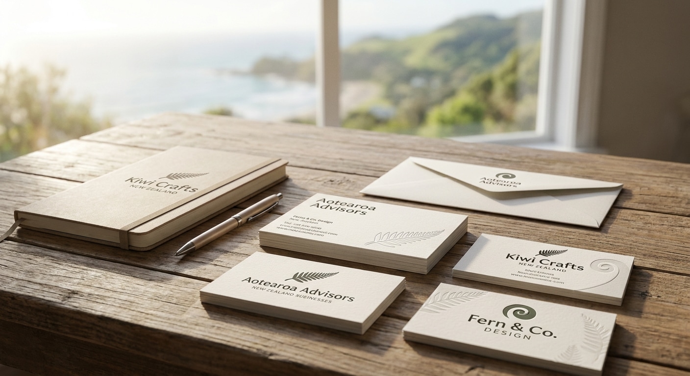 Business card and stationery design for NZ small businesses
