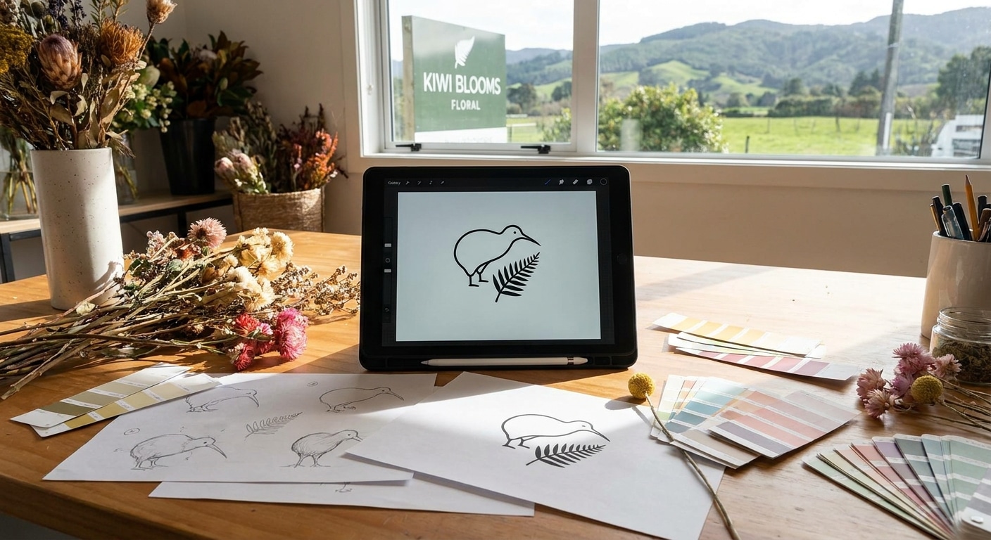 Logo design for florists in NZ